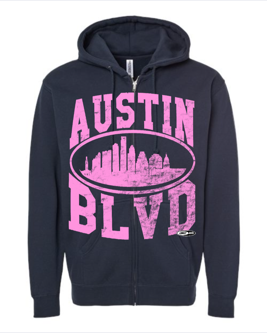 austin blvd - Heavyweight Zip Hoodie